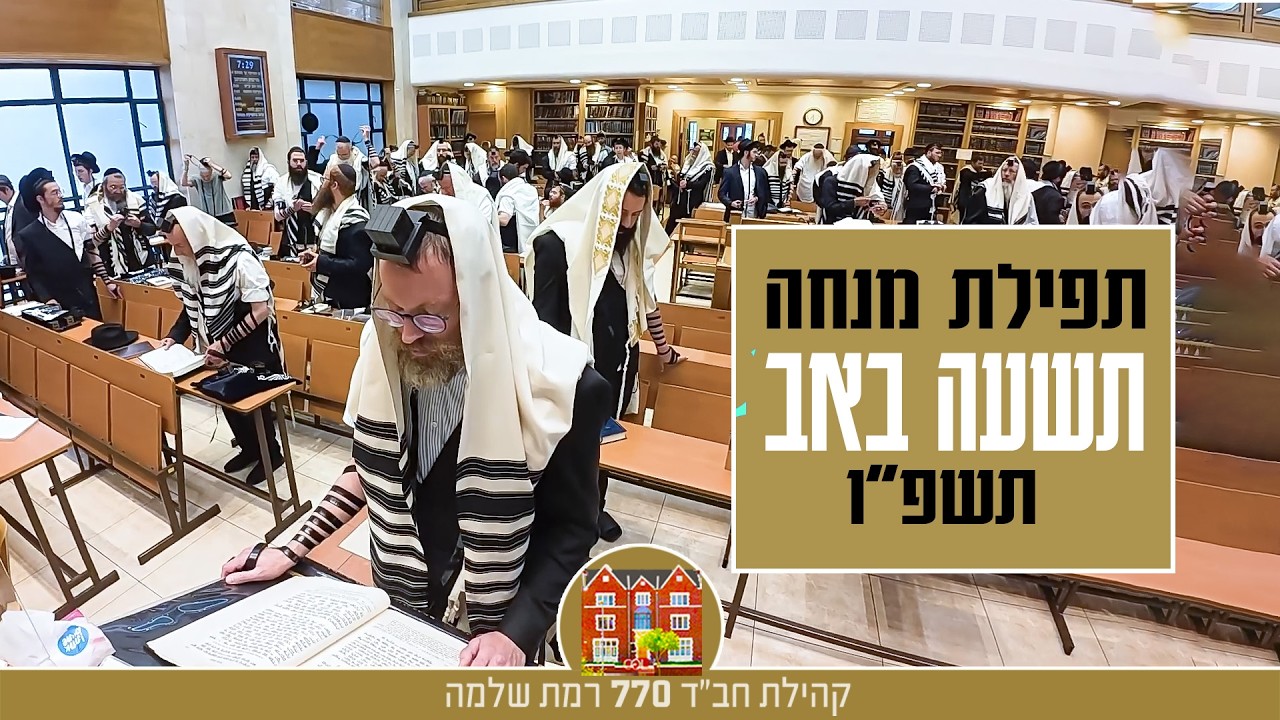 תשעה באב תשפ״ו - תפילת מנחה ב-770 רמת שלמה - ירושלים